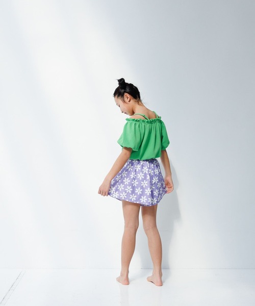 LOWRYS FARM（ローリーズファーム）の「【JUNIOR】SWIM パフセットアップ　 105957（水着・キッズ・ブラウン/グリーン/ブラック/ブルー・140cm/150cm）」の6枚目の写真