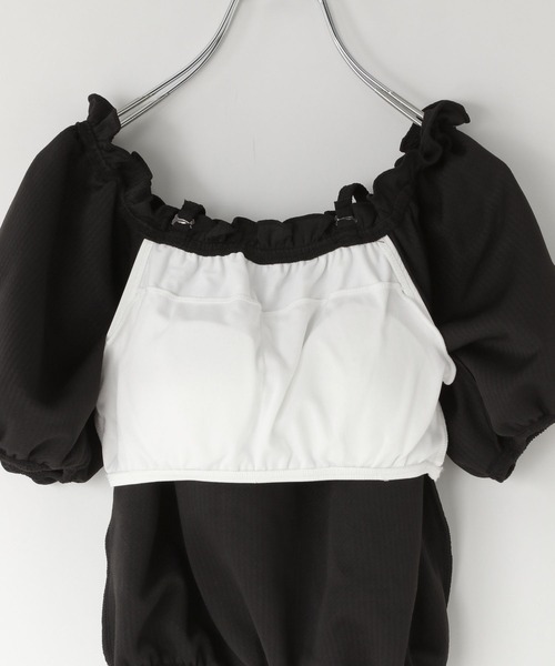 LOWRYS FARM（ローリーズファーム）の「【JUNIOR】SWIM パフセットアップ　 105957（水着・キッズ・ブラウン/グリーン/ブラック/ブルー・140cm/150cm）」の19枚目の写真