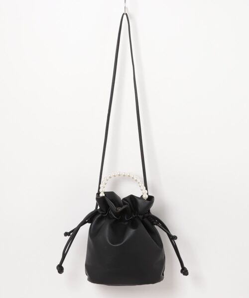 one wayザッカ(ワンウェイザッカ)の「パール巾着ショルダーバッグ(ショルダーバッグ・レディース・ブラック/モカ/ホワイト・FREE)」の16枚目の写真