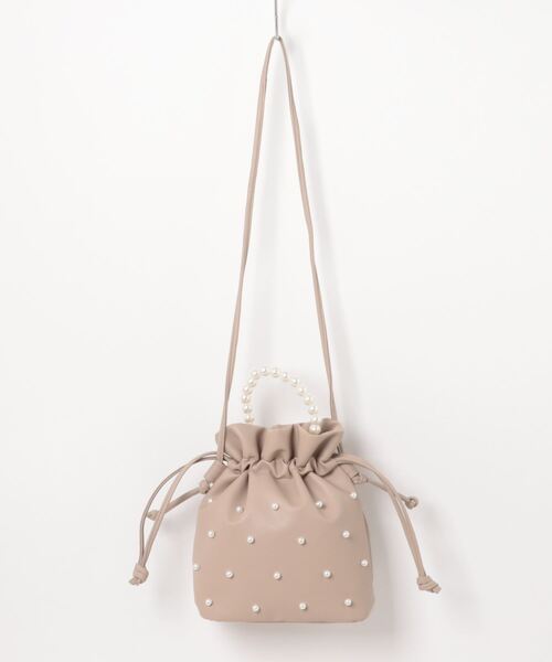 one wayザッカ(ワンウェイザッカ)の「パール巾着ショルダーバッグ(ショルダーバッグ・レディース・ブラック/モカ/ホワイト・FREE)」の13枚目の写真