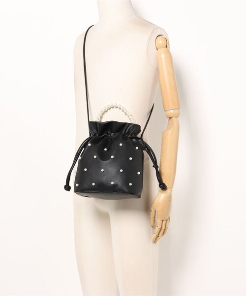 one wayザッカ(ワンウェイザッカ)の「パール巾着ショルダーバッグ(ショルダーバッグ・レディース・ブラック/モカ/ホワイト・FREE)」の20枚目の写真