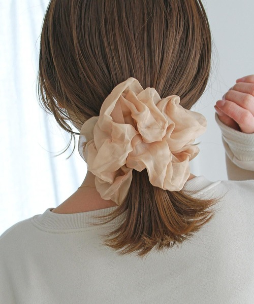 Crisp（クリスプ）の「シフォンシュシュ（シュシュ・レディース・グレー/ベージュ/パープル・FREE）」の11枚目の写真