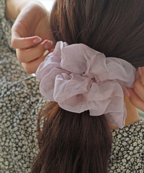 Crisp（クリスプ）の「シフォンシュシュ（シュシュ・レディース・グレー/ベージュ/パープル・FREE）」の8枚目の写真