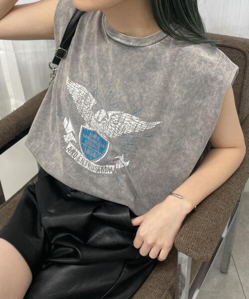 WEGO(ウィゴー)の「WEGO/ヴィンテージウォッシュタックノースリーブT(Tシャツ/カットソー・レディース・スミクロ/グレー系その他/マスタード/その他1・FREE)」の13枚目の写真