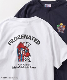 【ICEE/アイシー】ワンポイントロゴ&アイシーベアBIGイラスト 2Typeデザイン ヴィンテージライクTシャツ/半袖Tシャツ/リンガーT/発泡プリント