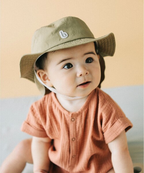 こども ビームス（コドモビームス）の「こども ビームス / ベビー バケットハット（44～48cm）（ハット・キッズ・ライトグレー/ブルー系その他/ベージュ・44-46/46-48）」の3枚目の写真