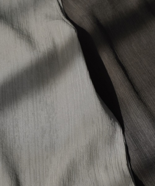 WYM LIDNM(ウィム バイ リドム)の「【WYM】Ruffle Rayon Tank(タンクトップ・メンズ・ライトグレー/アッシュブラウン・S/M/L)」の8枚目の写真