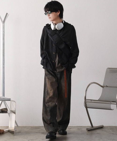 WYM LIDNM(ウィム バイ リドム)の「【WYM】Ruffle Rayon Tank(タンクトップ・メンズ・ライトグレー/アッシュブラウン・S/M/L)」の16枚目の写真