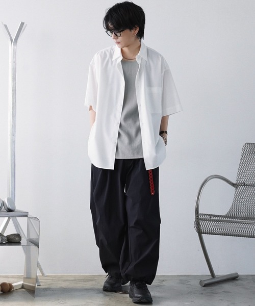 WYM LIDNM(ウィム バイ リドム)の「【WYM】Ruffle Rayon Tank(タンクトップ・メンズ・ライトグレー/アッシュブラウン・S/M/L)」の19枚目の写真