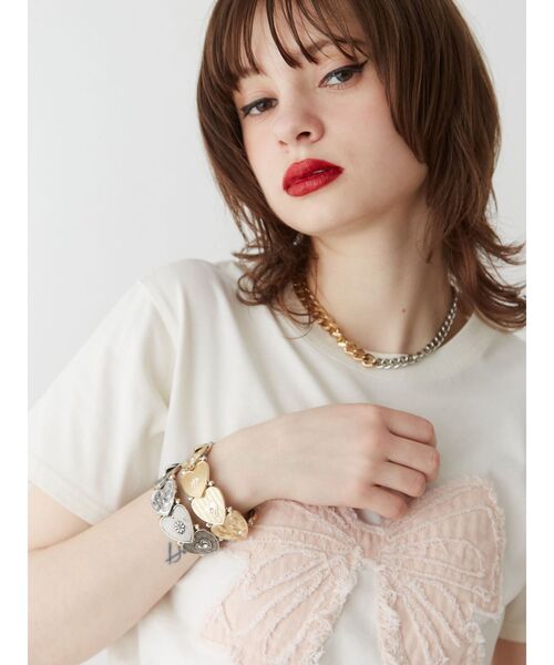 jouetie(ジュエティ)の「ハートコンチョブレス(ブレスレット・レディース・シルバー/ゴールド・FREE)」の3枚目の写真