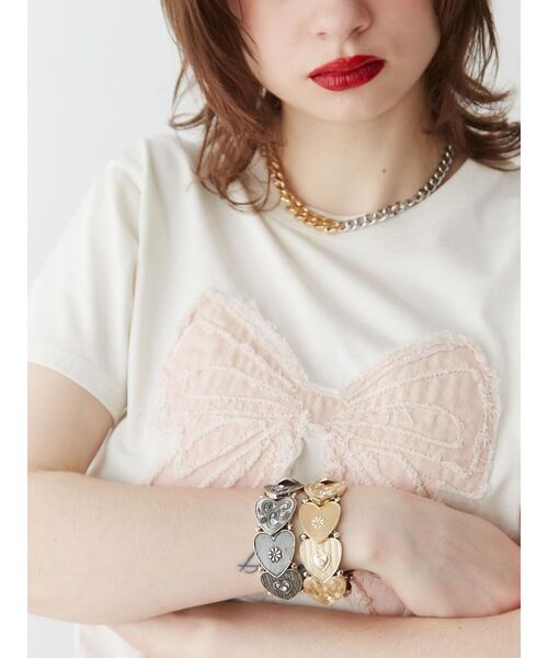 jouetie(ジュエティ)の「ハートコンチョブレス(ブレスレット・レディース・シルバー/ゴールド・FREE)」の4枚目の写真