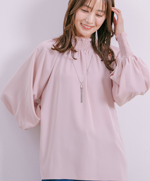 Jayro(ジャイロ)の「シャーリングフリルブラウス(シャツ/ブラウス・レディース・ライトグリーン/ピンク/キナリ/ネイビー・M)」の16枚目の写真