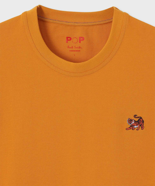 ポールスミス Paul Smith ロンT 七分袖 オレンジ ボートネック 長袖モックネックTシャツ | Paul Smith (Men)/ポール・スミス