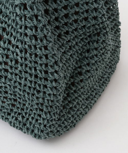 SOFFITTO（ソフィット）の「メッシュ編みペーパートートバッグ(取り扱い店舗限定)（トートバッグ・レディース・ピンク/ターコイズブルー/ブラウン/ホワイト/ブラック/キナリ・FREE）」の12枚目の写真