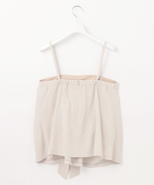 23区 S(ニジュウサンクチイサイサイズ)の「【洗える】リネンレーヨンストレッチ キャミソール ブラウス(シャツ/ブラウス・レディース・ブラック系/ベージュ系・32)」の10枚目の写真