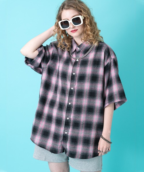 atlast&co. ブッチャープロダクツ 半袖チェックシャツ15ハーフ