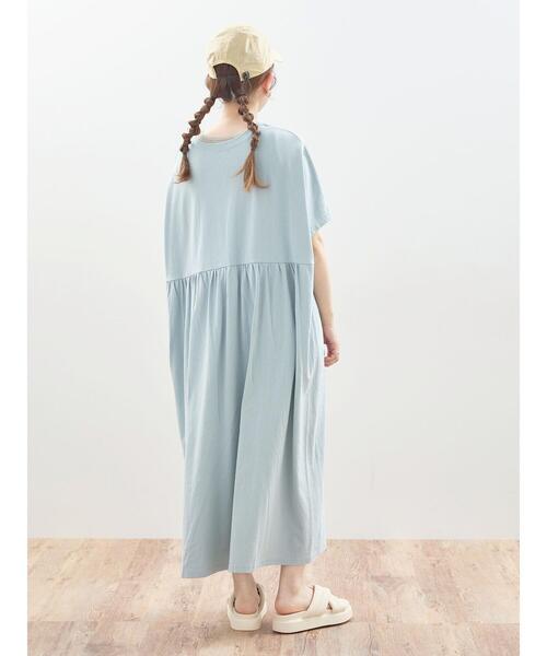 Samansa Mos2(サマンサ モスモス)の「【Sサイズ WEB限定】【抗菌防臭】風が通る涼しげカットワンピース(ワンピース・レディース・チャコールグレー/モカ/サックスブルー・M/S)」の10枚目の写真