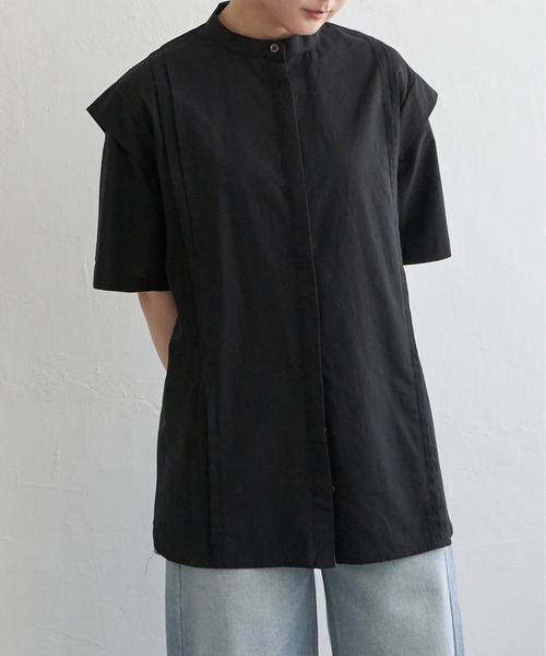 notch.(ノッチ)の「ショルダータックブラウス(シャツ/ブラウス・レディース・ブラック/ホワイト・M)」の11枚目の写真