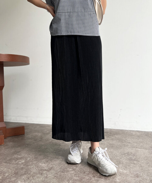セール】【マイナス3キロ見え】プリーツナロースカート（スカート
