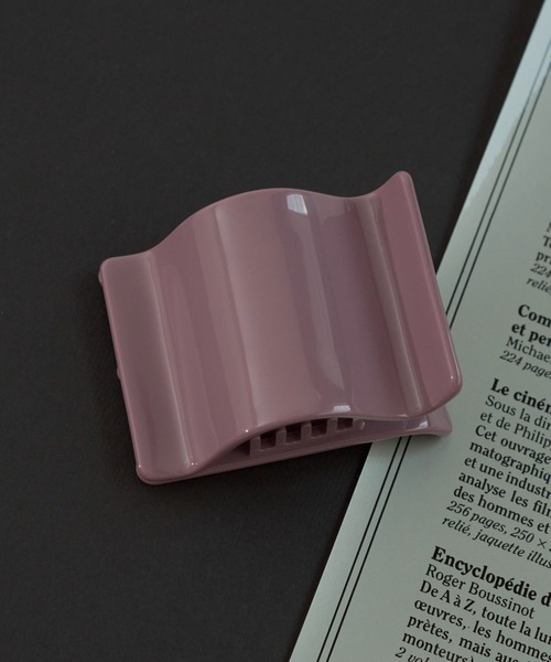 GOLDY（ゴールディ）の「ワイド ウェーブ アセチ ヘアー クリップ（バレッタ/ヘアクリップ・レディース・ブルー/パープル/オレンジ/マスタード/ブラウン/ライトグレー/ホワイト/ダークブラウン/グリーン/ブラック/チャコール/グレー・FREE）」の10枚目の写真