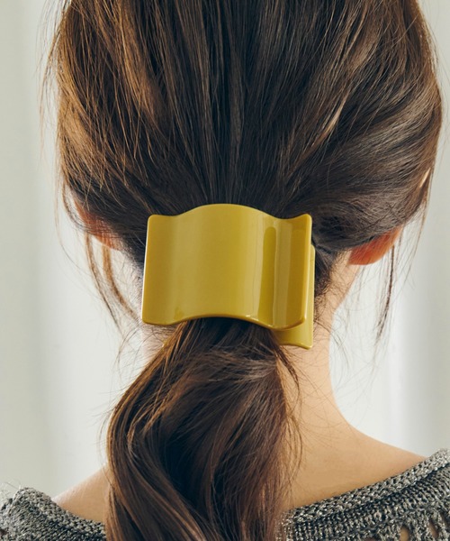 ワイド ウェーブ アセチ ヘアー クリップ（バレッタ/ヘアクリップ