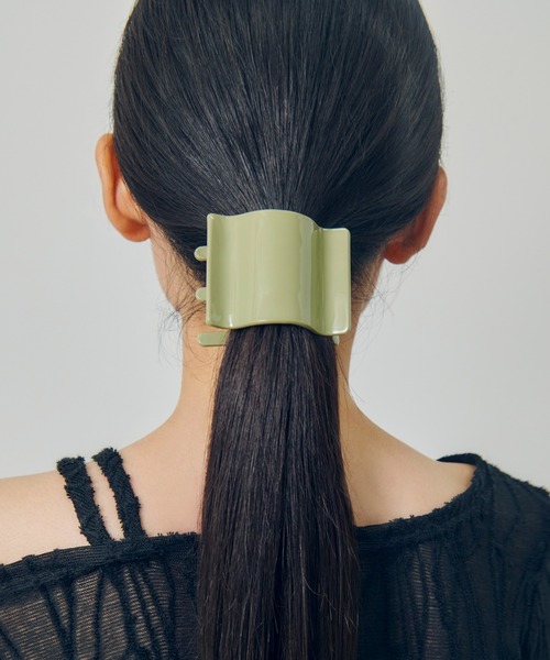 no.158 再販♡グリーン×ホワイトのヘアクリップ✩.*˚ no.158 再販♡グリーン×ホワイトのヘアクリップ✩.*˚ no.158 再販