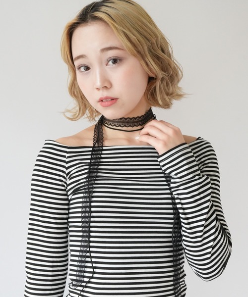 SORUTT / ソルト 】 シフォンリボン レース チョーカー（ネックレス