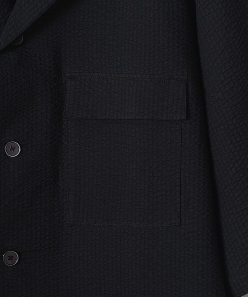 DOOPZ(ドープス)の「D/P Seersucker Shirt - ダブルポケットシアサッカーシャツ(シャツ/ブラウス・メンズ・グリーン/ブラック・SMALL/MEDIUM/LARGE)」の4枚目の写真