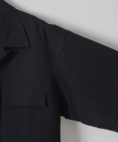 DOOPZ(ドープス)の「D/P Seersucker Shirt - ダブルポケットシアサッカーシャツ(シャツ/ブラウス・メンズ・グリーン/ブラック・SMALL/MEDIUM/LARGE)」の5枚目の写真