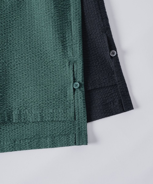 DOOPZ(ドープス)の「D/P Seersucker Shirt - ダブルポケットシアサッカーシャツ(シャツ/ブラウス・メンズ・グリーン/ブラック・SMALL/MEDIUM/LARGE)」の14枚目の写真