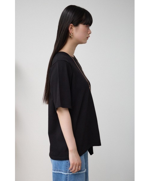 AZUL by moussy（アズールバイマウジー）の「サイドラッフルニットトップス（シャツワンピース・レディース・ブラック/グレー/ミント・FREE）」の10枚目の写真