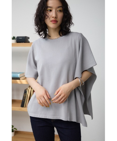 AZUL by moussy（アズールバイマウジー）の「サイドラッフルニットトップス（シャツワンピース・レディース・ブラック/グレー/ミント・FREE）」の16枚目の写真