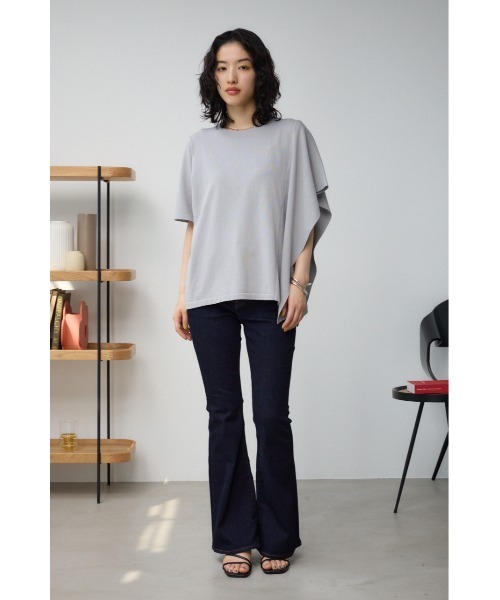 AZUL by moussy（アズールバイマウジー）の「サイドラッフルニットトップス（シャツワンピース・レディース・ブラック/グレー/ミント・FREE）」の17枚目の写真