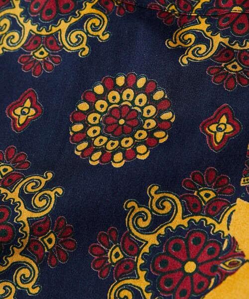 FREAK'S STORE（フリークスストア）の「FREAK’S STORE/フリークスストア インド製 リラックスフィット バティック柄プリント ショートスリーブ オープンカラーシャツ（シャツ/ブラウス・メンズ・ブラック/オフホワイト/グリーン/ネイビー・MEDIUM/LARGE）」の6枚目の写真