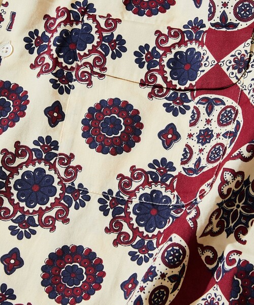 FREAK'S STORE（フリークスストア）の「FREAK’S STORE/フリークスストア インド製 リラックスフィット バティック柄プリント ショートスリーブ オープンカラーシャツ（シャツ/ブラウス・メンズ・ブラック/オフホワイト/グリーン/ネイビー・MEDIUM/LARGE）」の11枚目の写真