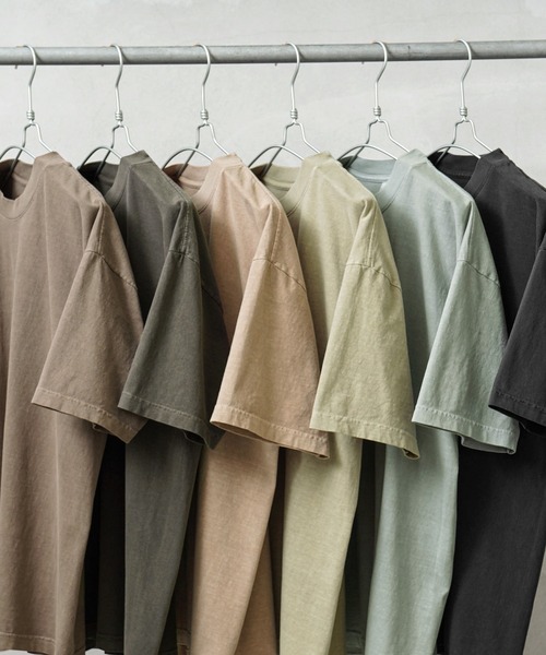 WAIPER.inc（ワイパーインク）の「S/S Pigment Dye Crew Neck 6.5oz　1801GDPG（Tシャツ/カットソー・メンズ・グレー/パープル/ピンク/タン/ブラウン/ブラック・L/M/XL/S）」の7枚目の写真