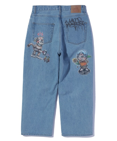 早い者勝ち XLARGE PAINTING DENIM PANTS ストリートコーデ◎ XLARGE（エクストララージ）の「PAINTING DENIM PANTS（デニム