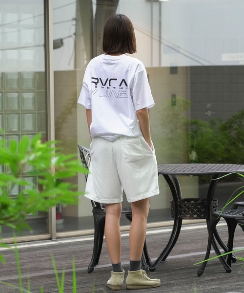 RVCA（ルーカ）の「RVCA メンズ 【AZUL】 DOUBLE RVCA SPLIT SS ラッシュガード 【2024年夏モデル】/ルーカアズールコラボワンポイントロゴバックプリント半袖Tシャツ（ラッシュガード・メンズ・ブラック/ホワイト・FREE）」の9枚目の写真