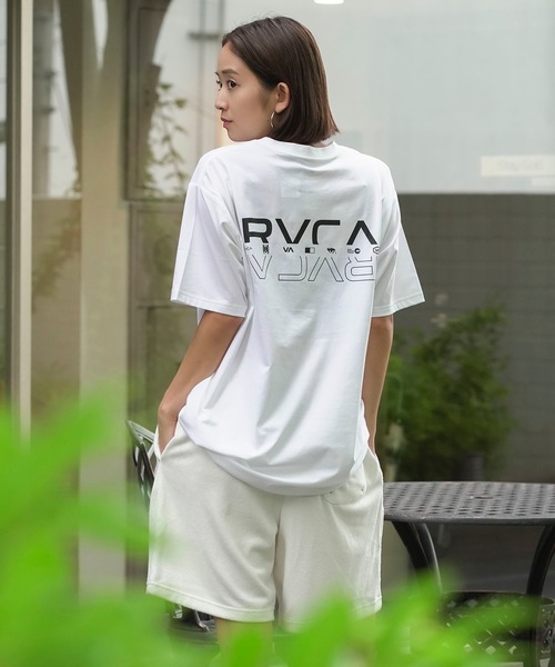 RVCA（ルーカ）の「RVCA メンズ 【AZUL】 DOUBLE RVCA SPLIT SS ラッシュガード 【2024年夏モデル】/ルーカアズールコラボワンポイントロゴバックプリント半袖Tシャツ（ラッシュガード・メンズ・ブラック/ホワイト・FREE）」の12枚目の写真
