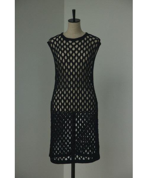 BLACK BY MOUSSY（ブラックバイマウジー）の「hole knit tops(ホールニットトップス)（ニット/セーター・レディース・ブラック/ホワイト・FREE）」の5枚目の写真