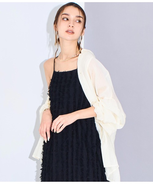 【Massimo dutti】STUDIO☆キャミソールワンピース SET]ダブルニットジャケット+サテンキャミソールワンピース