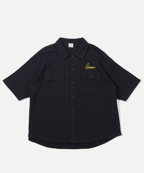 WHO'S WHO gallery（フーズフーギャラリー）の「【KOOKY'N/クーキー】BRONXワッフルシャツ（シャツ/ブラウス・メンズ・アイボリー/ブラック/ネイビー/オレンジ・FREE）」の10枚目の写真