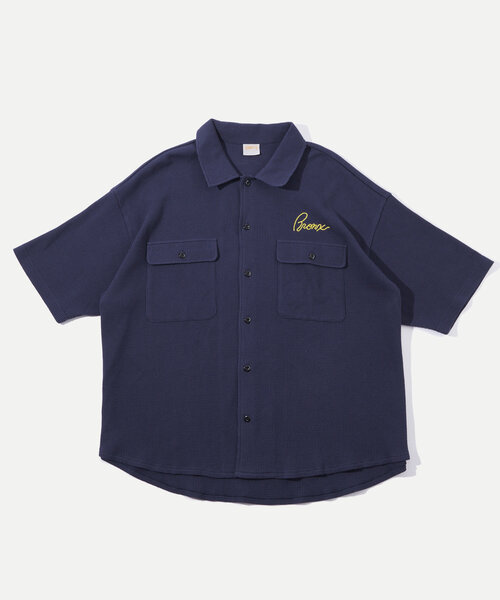 WHO'S WHO gallery（フーズフーギャラリー）の「【KOOKY'N/クーキー】BRONXワッフルシャツ（シャツ/ブラウス・メンズ・アイボリー/ブラック/ネイビー/オレンジ・FREE）」の13枚目の写真