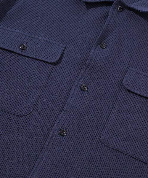 WHO'S WHO gallery（フーズフーギャラリー）の「【KOOKY'N/クーキー】BRONXワッフルシャツ（シャツ/ブラウス・メンズ・アイボリー/ブラック/ネイビー/オレンジ・FREE）」の16枚目の写真