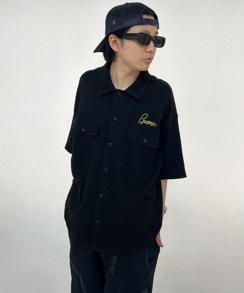 WHO'S WHO gallery（フーズフーギャラリー）の「【KOOKY'N/クーキー】BRONXワッフルシャツ（シャツ/ブラウス・メンズ・アイボリー/ブラック/ネイビー/オレンジ・FREE）」の3枚目の写真