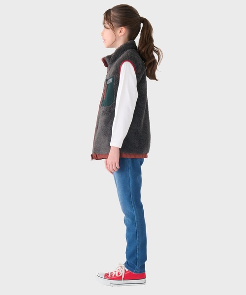 KRIFF MAYER Kid's Collection（クリフメイヤーキッズコレクション）の「ひっくりベスト（ベスト・キッズ・カーキ/アイボリー/チャコール/キャメル・170/150/140/130/120/160）」の7枚目の写真