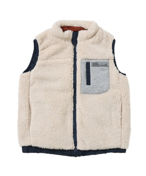KRIFF MAYER Kid's Collection（クリフメイヤーキッズコレクション）の「ひっくりベスト（ベスト・キッズ・カーキ/アイボリー/チャコール/キャメル・170/150/140/130/120/160）」の14枚目の写真