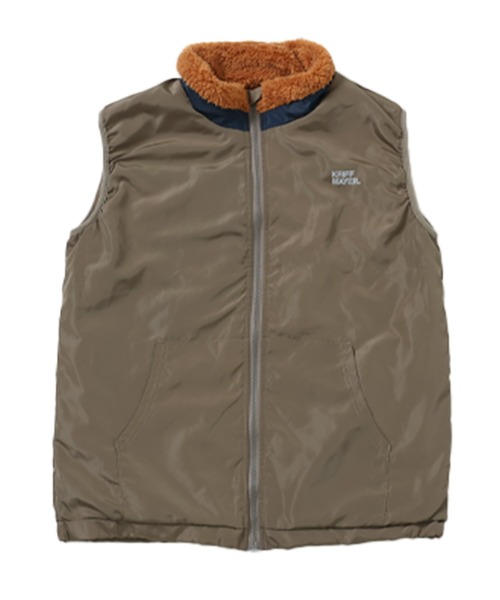 KRIFF MAYER Kid's Collection（クリフメイヤーキッズコレクション）の「ひっくりベスト（ベスト・キッズ・カーキ/アイボリー/チャコール/キャメル・170/150/140/130/120/160）」の19枚目の写真