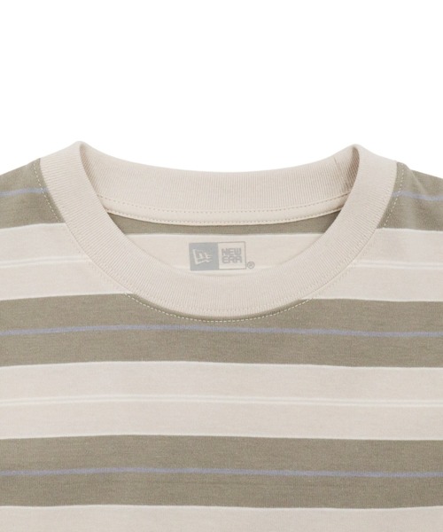 NEW ERA(ニューエラ)の「ニューエラ 長袖Tシャツ オーバーサイズ マルチボーダー(Tシャツ/カットソー・メンズ・ストーン/ブラック・S/M/L/XL/XXL)」の7枚目の写真