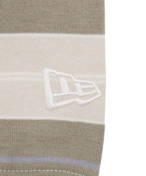 NEW ERA(ニューエラ)の「ニューエラ 長袖Tシャツ オーバーサイズ マルチボーダー(Tシャツ/カットソー・メンズ・ストーン/ブラック・S/M/L/XL/XXL)」の9枚目の写真
